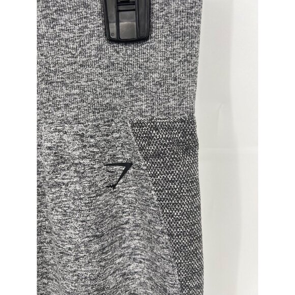 Gymshark Womens Gray High-Waist Seamless Leggings Large Logo Size Medium - Picture 2 of 5